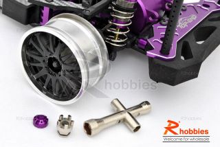 10 R/c RC Racing Car Buggy Tyre Rim Wheel Aluminum Alloy CNC Lock 