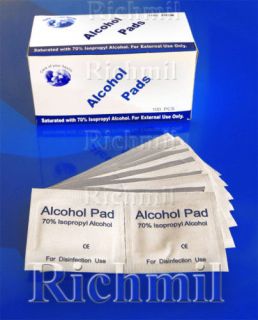 500x 70% Isopropyl Alcohol Swabs Wipes Tattoo Piercing