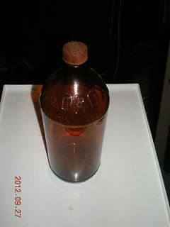 Vintage Amber Clorox Bottle w/ Screw on lid