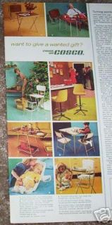 1967 Cosco Step Stool Card Table Furniture VINTAGE AD