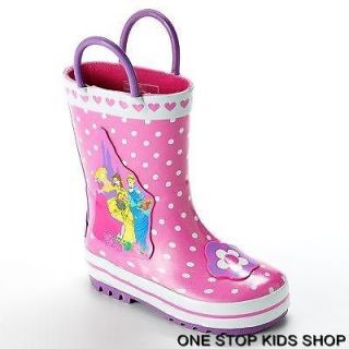 DISNEY PRINCESS Toddler Girls 4 5 6 7 8 9 Shoes RAIN BOOTS Belle 