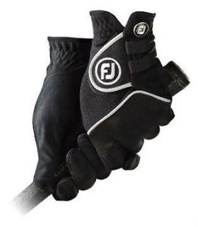 NEW FOOTJOY FJ Rain Grip REGULAR MEDIUM Golf Gloves   1 PAIR   BLACK
