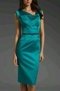 Black Halo Emerald Green Jackie O pencil dress sheath NWT $375 10