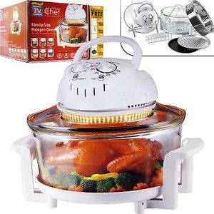 INFRA CHEF FAMILY SIZE HALOGEN OVEN WITH ACCESSORIES, NEW IN BEAUTIFUL 