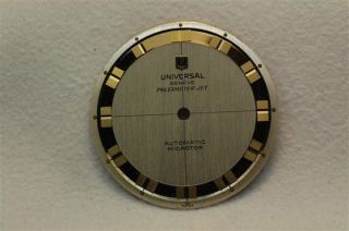Universal Geneve Vintage Polerouter Jet dial NOS   27.8 mm silver and 