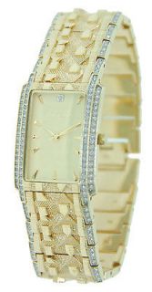 Elgin FG2002 Mens Gold Tone Watch with Austrian Crystals