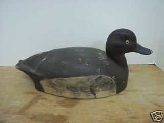 Vintage Hollow Hand Carved Hen Redhead Duck Decoy   New York or 