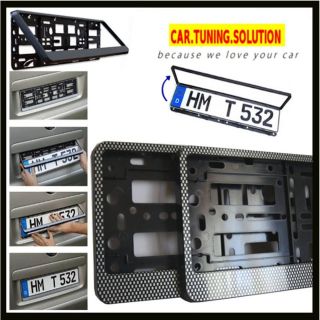2x CARBON NUMBER PLATE SURROUNDS FRAMES FORD STREETKA FOCUS C MAX