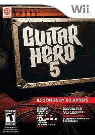 Guitar Hero 5 with guitar controler (Wii, 2009)