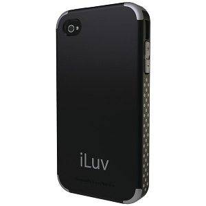 ILUV ICC760BLK Regatta Dual Layer Case for iPhone 4/4S (Black), Retail 