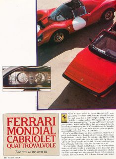 1983 Ferrari Mondial Cabriolet Quattrovalvole   Road Test   Classic 