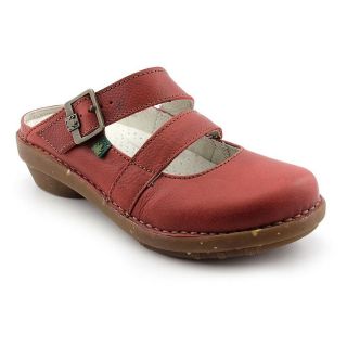 El Naturalista Intuit Clog Womens Size 5.5 Red Leather Clogs Shoes EU 