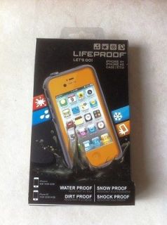 NEW Lifeproof Waterproof Shockproof case iPhone 4S 4 ORANGE w 