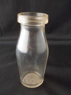 Vintage Hazel Atlas Small Clear Glass Milk Bottle