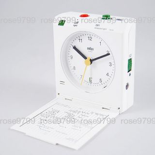 Braun Reflex Control Travel Alarm Clock BNC005 White NIB