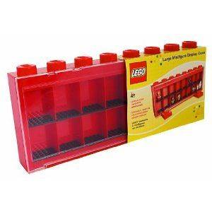 Lego Minifigure Display Storage Case   Large Red   Holds 16 