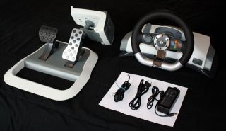 OFFICIAL XBOX 360 WIRELESS STEERING WHEEL WITH FORCE FEEDBACK***