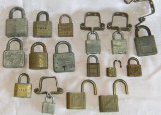 16 vintage locks Master Reese Yale Chicage Star Safe Slaymaker no keys