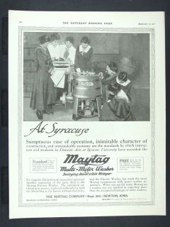 1917 MAYTAG Multi Motor Washer magazine Ad Swinging Reversible Wringer 