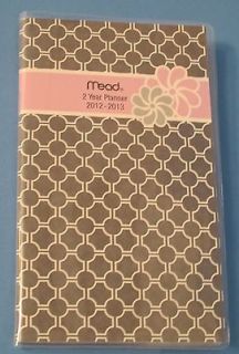 NEW MEAD 2 TWO YEAR POCKET PLANNER CALENDAR 2012 2013 ADDRESS BOOK