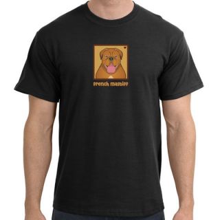French Mastiff Dog Cartoon Heart T Shirt Tee   Mens Unisex S to 5XL