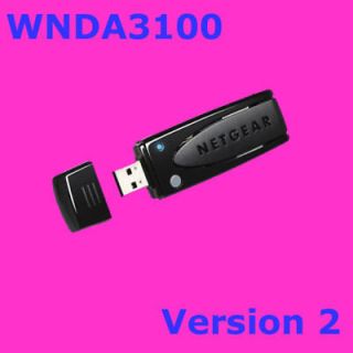 NETGEAR RangeMax WNDA3100 version 2 USB Wireless N N600 Adapter 