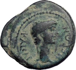 NERO 54AD Nysa in Lydia Mên   the Anatolean Moon God RARE Ancient 