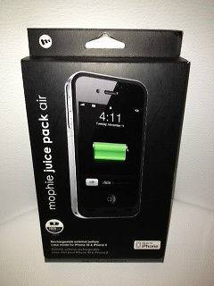 Iphone 4 and 4s 1500mah battery Mophie juice pack air black   Brand 