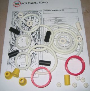1991 Bally/Midway Gilligans Island Rubber Ring Kit