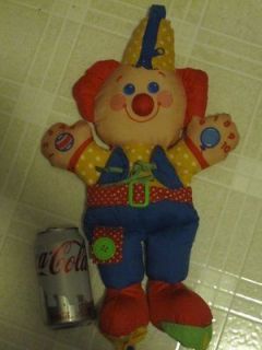 Fisher Price Kiddicraft Dress Up Clown Plush Toy Doll 1990 5756 