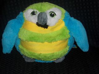MUSHABELLY CHATTER BIRD OWL 6 Jay at Play PLUSH STUFFED WHISTLING PET 