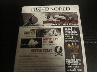 Dishonored (PC) Gamestop DLC Exclusive Arcane Assassin Pack