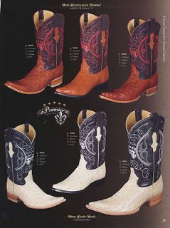 Premier Genuine Ostrich Mens Leather Cowboy Western Boots Diff 