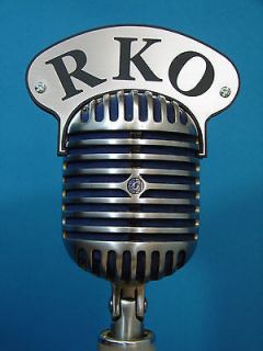 RKO microphone flag for your vintage Shure 55 Fatboy mic