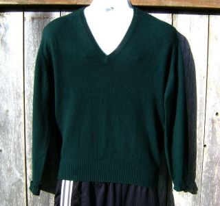 Carroll & Co. Dark Green 100% Pure Mohair Sweater M