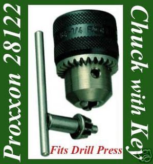 PROXXON 28122 1/4 DRILL CHUCK WITH KEY FOR DRILL PRESS