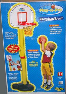 Play N Pro Basketball Plastic Set w/ Breakaway Slam Dunk Rim by Tim 