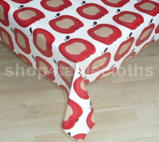 pommes red apples oilcloth tablecloth SHOP4TABLECLOTHS