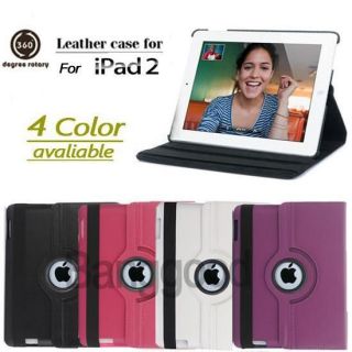   2G 360 Rotating Magnetic Leather Case Smart Cover Stand Stylus &Film