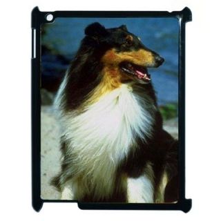 COLLIE ROUGH DOG PUPPIES APPLE IPAD 2 TABLET COMPUTER BLACK COVER CASE 