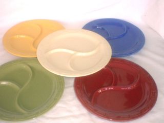 Divided 10 inch Dinner Appetizer Serving PLATE Color Choice New 
