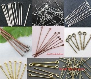 100pcs Silver/Golden Head Eye Ball Style Pins Jewelry Finding Free 