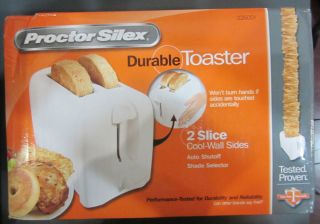 Proctor Silex 2 Slice WideSlot Toaster   White