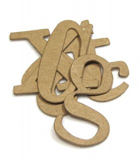 Tim Holtz Word Play Raw, White, Color or Textured Chipboard Alphabet 