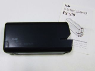 Elm Electric Stapler ES 510 Black Battery Operated (Batteries not 