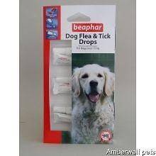 Beaphar Dog and puppy flea and tick drops spot on apply to neck