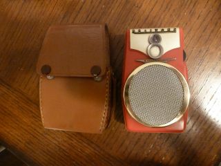 REALTONE 8 Transistor RADIO + leather case vintage model TR 1088 Comet 