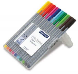 Staedtler TRIPLUS FINELINER 0.3mm Colored Pens (10)