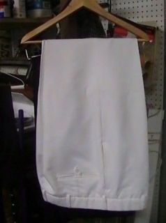 US Navy Officers Mens Dress White Pants 34 w 27 inseam