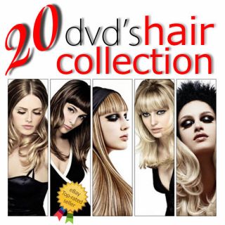 20 DVD Learn how to Cut Hair Woman Men Coloring Cutting Cosmetology 